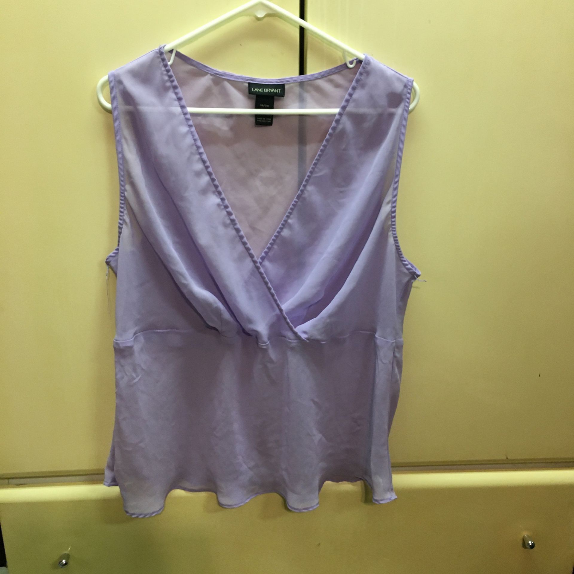 Sheer Lilac Top By Lane Bryant 