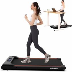 Hartwares Under-Desk Walking Pad Treadmill — 2-in-1 Portable Home Treadmill,
