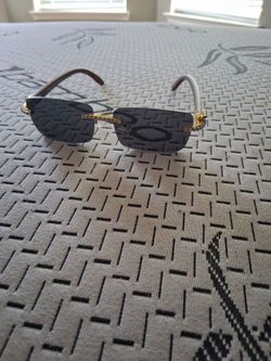 Wood cartier glasses with ice