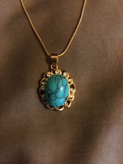 Turquoise 18k gold filled woman’s necklace