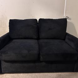 Black Sofa Sleeper Love seat/ Twin Bed
