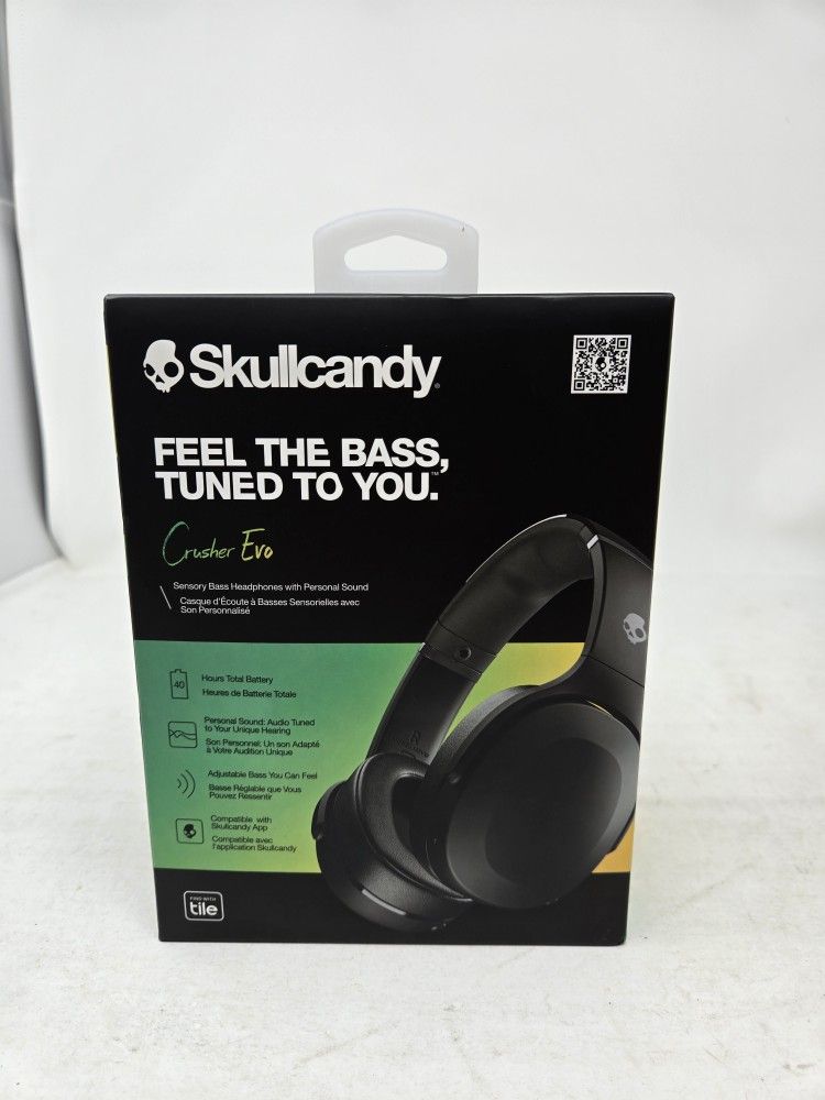 Skullcandy Crusher Evo Wireless Over-Ear Headset - True Black