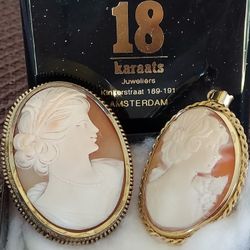 3 NEW Cameo Pendants & Brooch