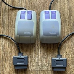 Super Nintendo SNES Mario Paint Mouse Accessory Lot of 2