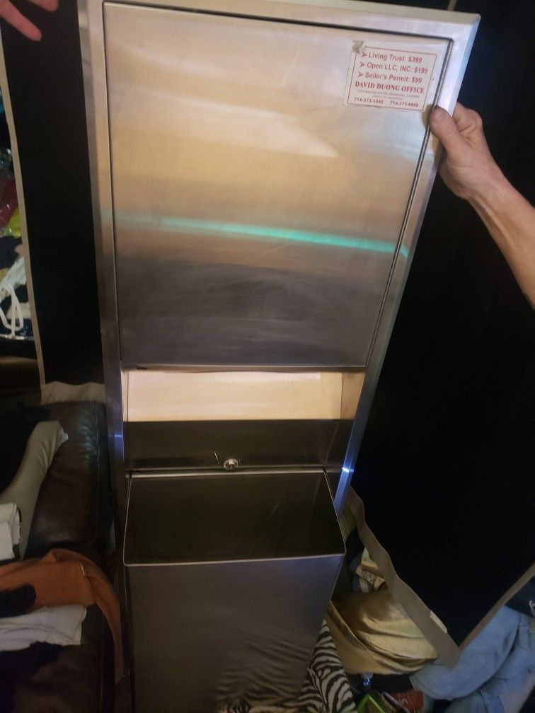 Bobbrick Paper Towel Dispenser And Waste Bin