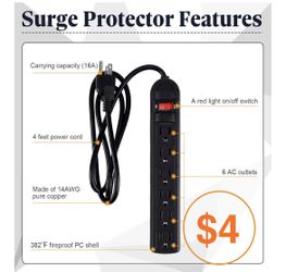 New - Power Strip (6 Outlet)