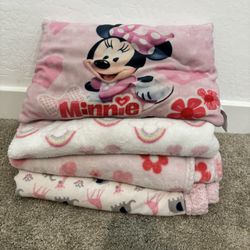 Baby Girl Blankets + Pillow