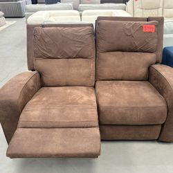 Microfibre Loveseat Manual Reclining 
