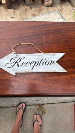 Reception sign for wedding