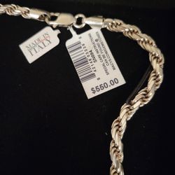 .925 Silver Chain With Original Receipt