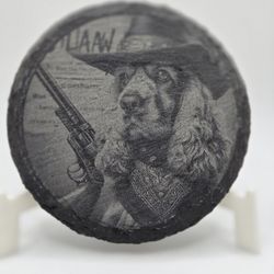 Western Cowboy Cocker Spaniel Coasters Gift 