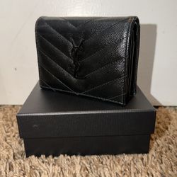 YSL Black on Black Wallet