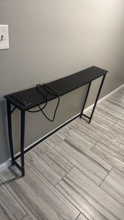 Behind Couch Table W/ Outlets