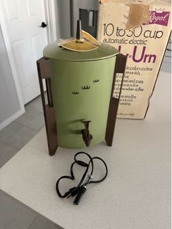 1960 Regal poly Urn Automatic Electric 10-30 cup Avocado green #7530