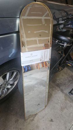 New, length mirror (12"×48") can be hung,  firm.