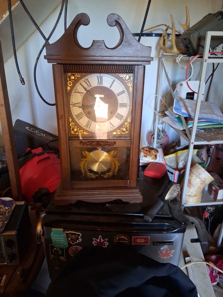 Antique Miniuture Grandfather Clock