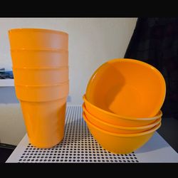 SET 4 TAZONCITOS Y 4 VASOS