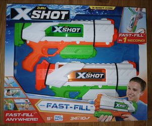 NEW *Zuru  XSHOT  Fast- fill  2pk. Jumbo WATERGUNS