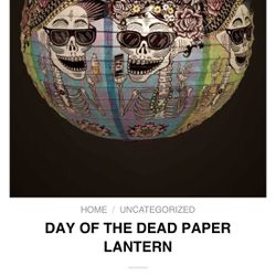 Day Of The Dead Paper Lantern 