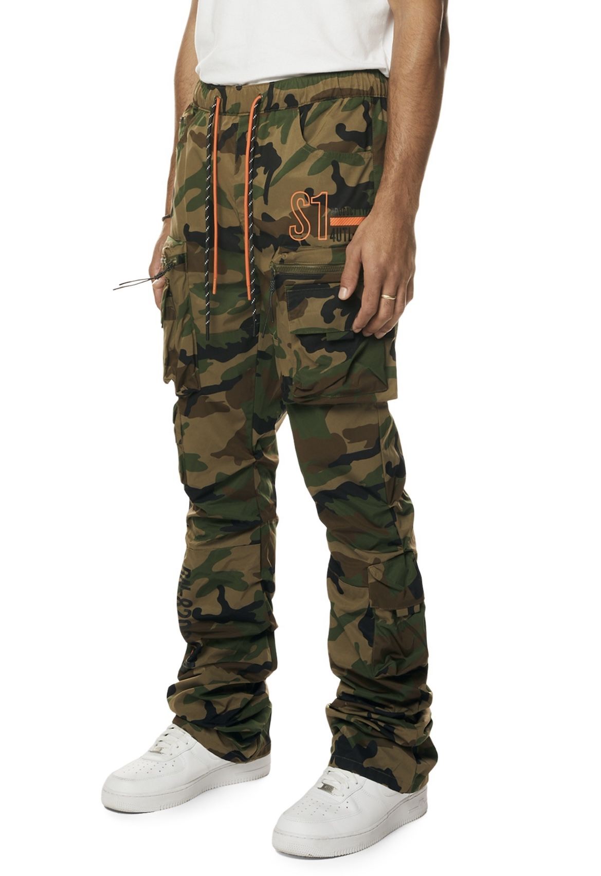 Men’s Camo Stacked Jogger Pants Smoke Rise Collection Sizes Small To XL 