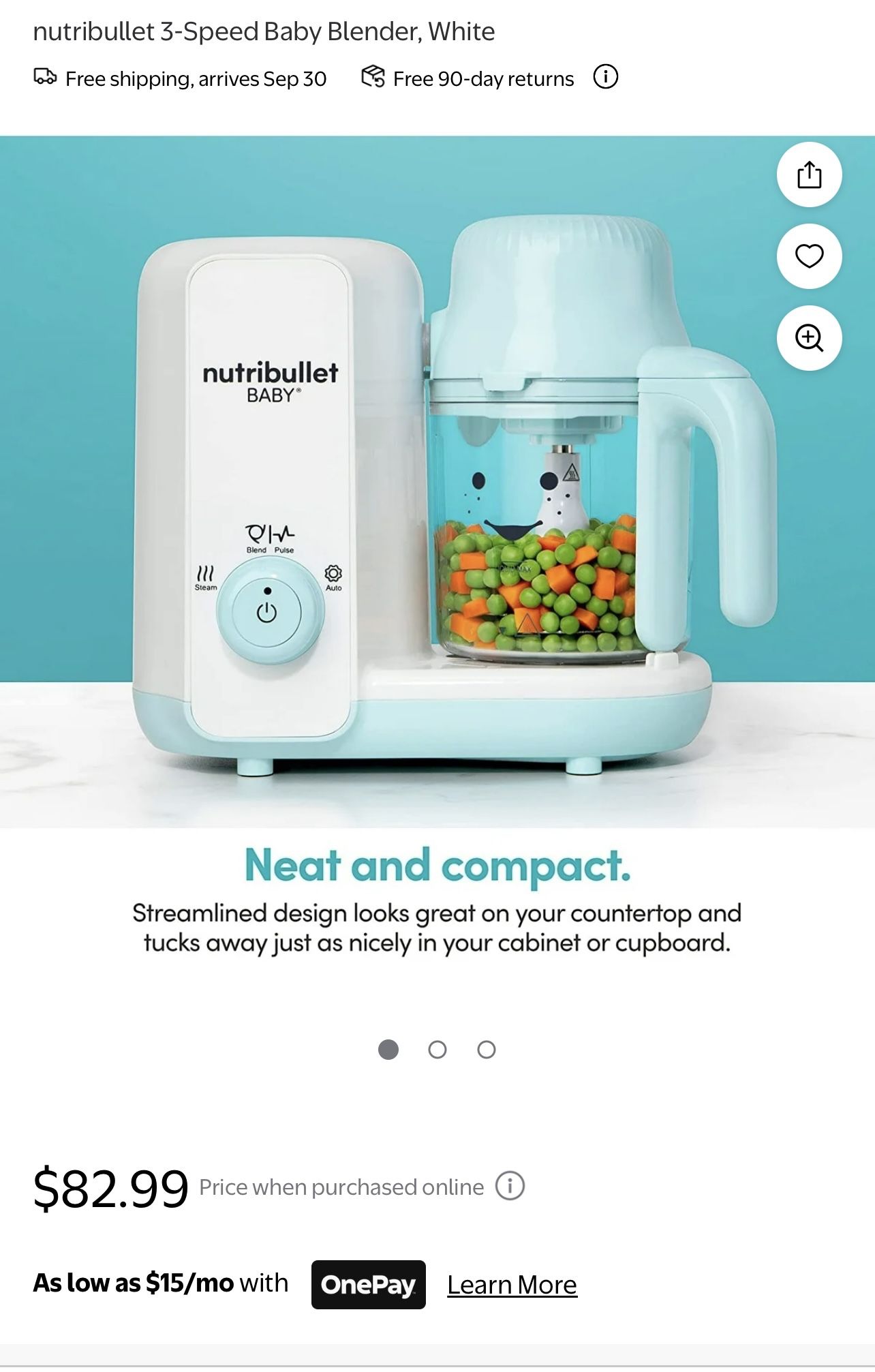 Baby Bullet Steamer + Blender