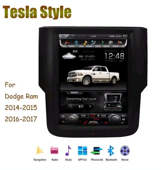 Dodge Ram 1500 Tesla Style 10.4" VERTICAL SCREEN