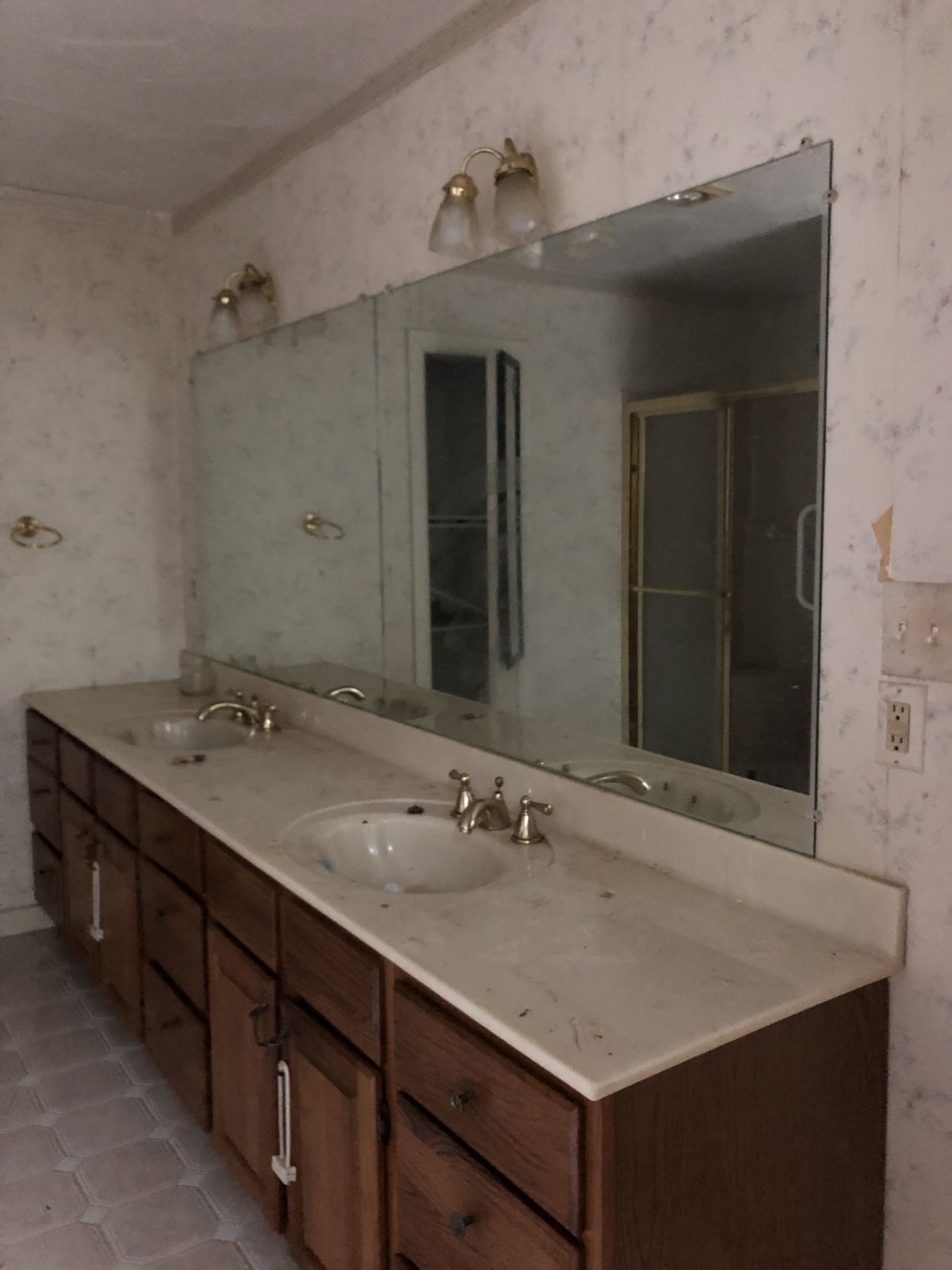 Large bathroom vanity