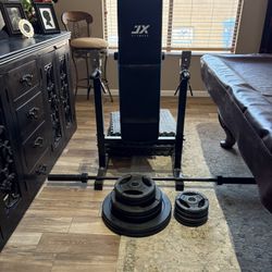JX Fitness Fold Up Workout Bench 