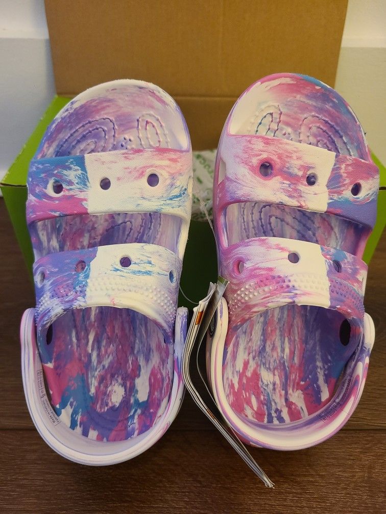 NEW Crocs Marble Sandals Sz C10