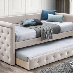 Twin Size Trundle Bed With Mattress 