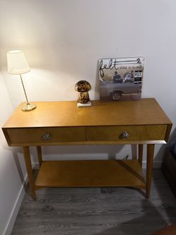Mid Century Modern Console / Writing Desk Crosley Small Space Friendly