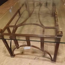 FREE- Beveled Glass Top Coffee Table