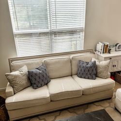 (2) identical King Hickory 3 Seat Sofas
