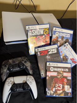 🎮 PS5 Slim Disc Bundle | 2 Controllers | 5 Games | Excellent Condition