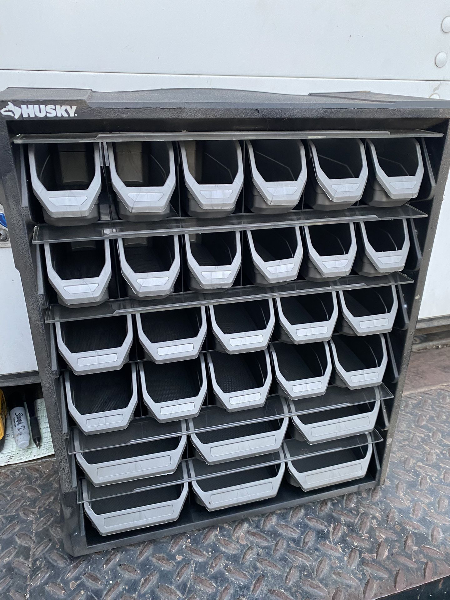 Lot Of (4) Husky 28 Drawer Organizes