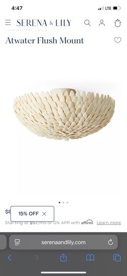 Serena And Lilly Atwater Flush Lamp