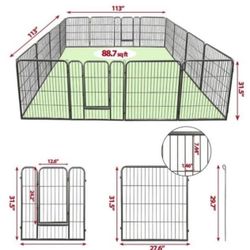 Rollick Indoor & Outdoor Dog Playpen, 32-in, 16-panel