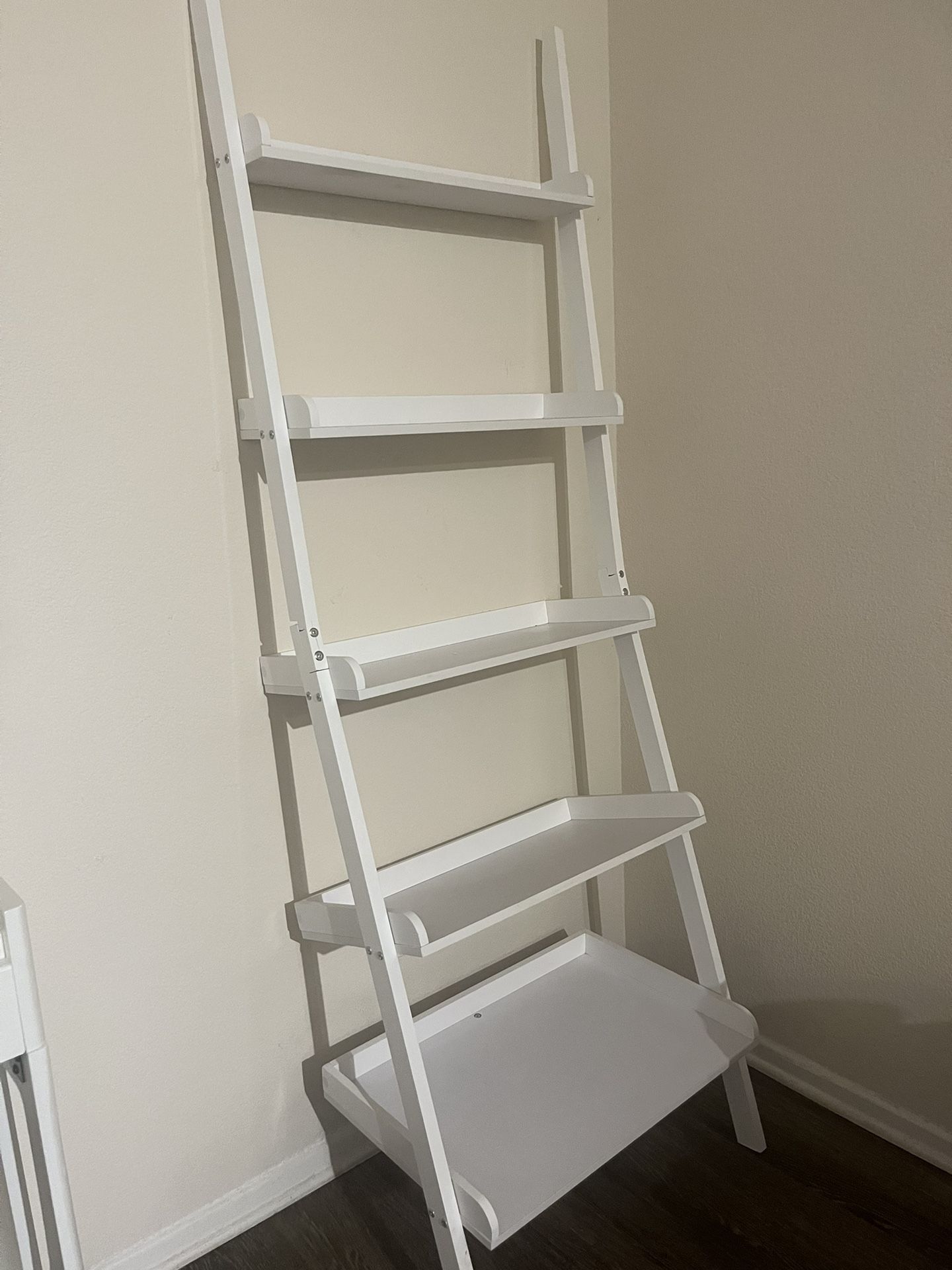White Ladder Bookshelf Organizer 