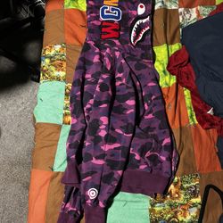Purple Bape Zip Up