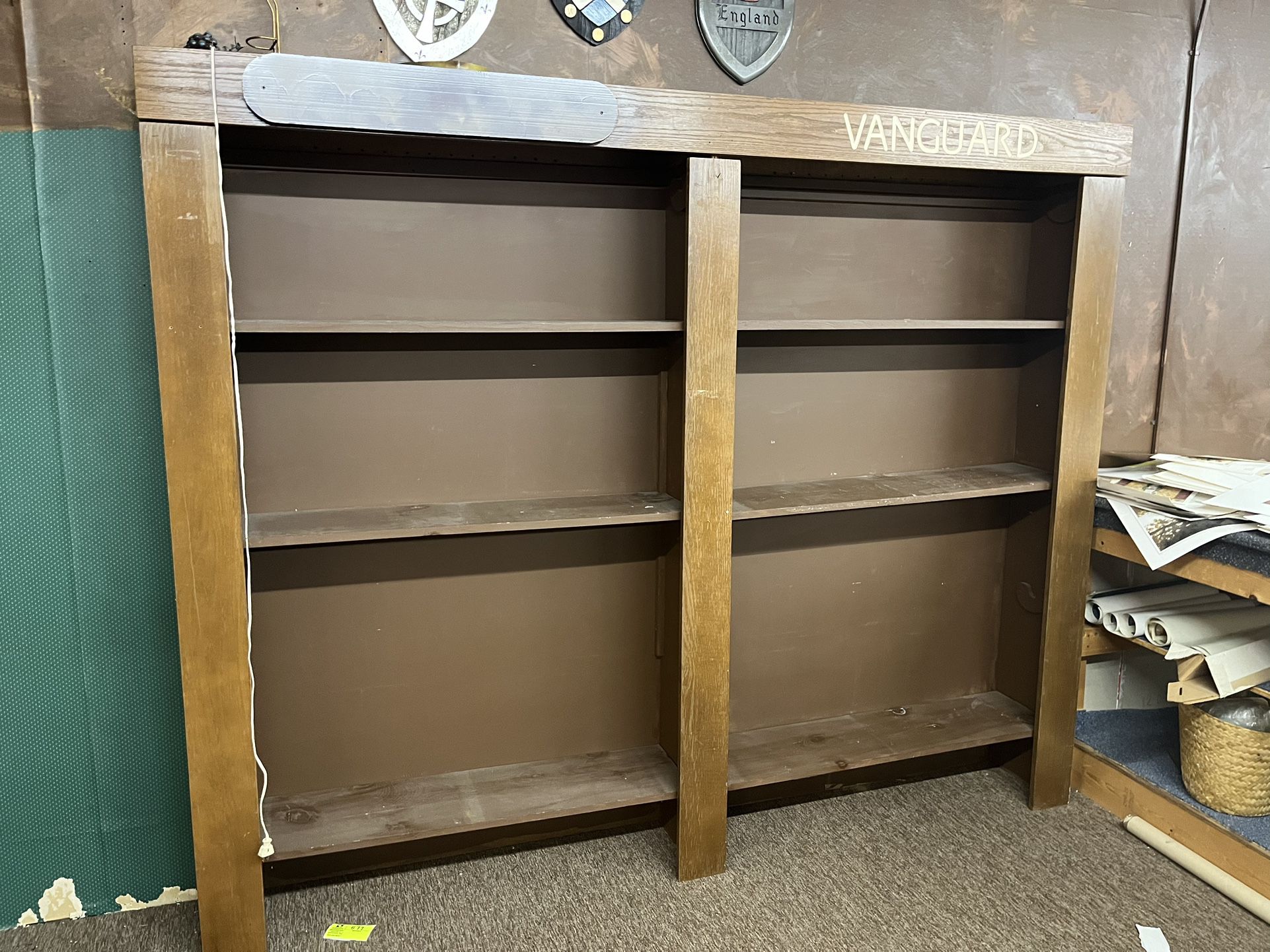 Large Wood Lighted Bookcase