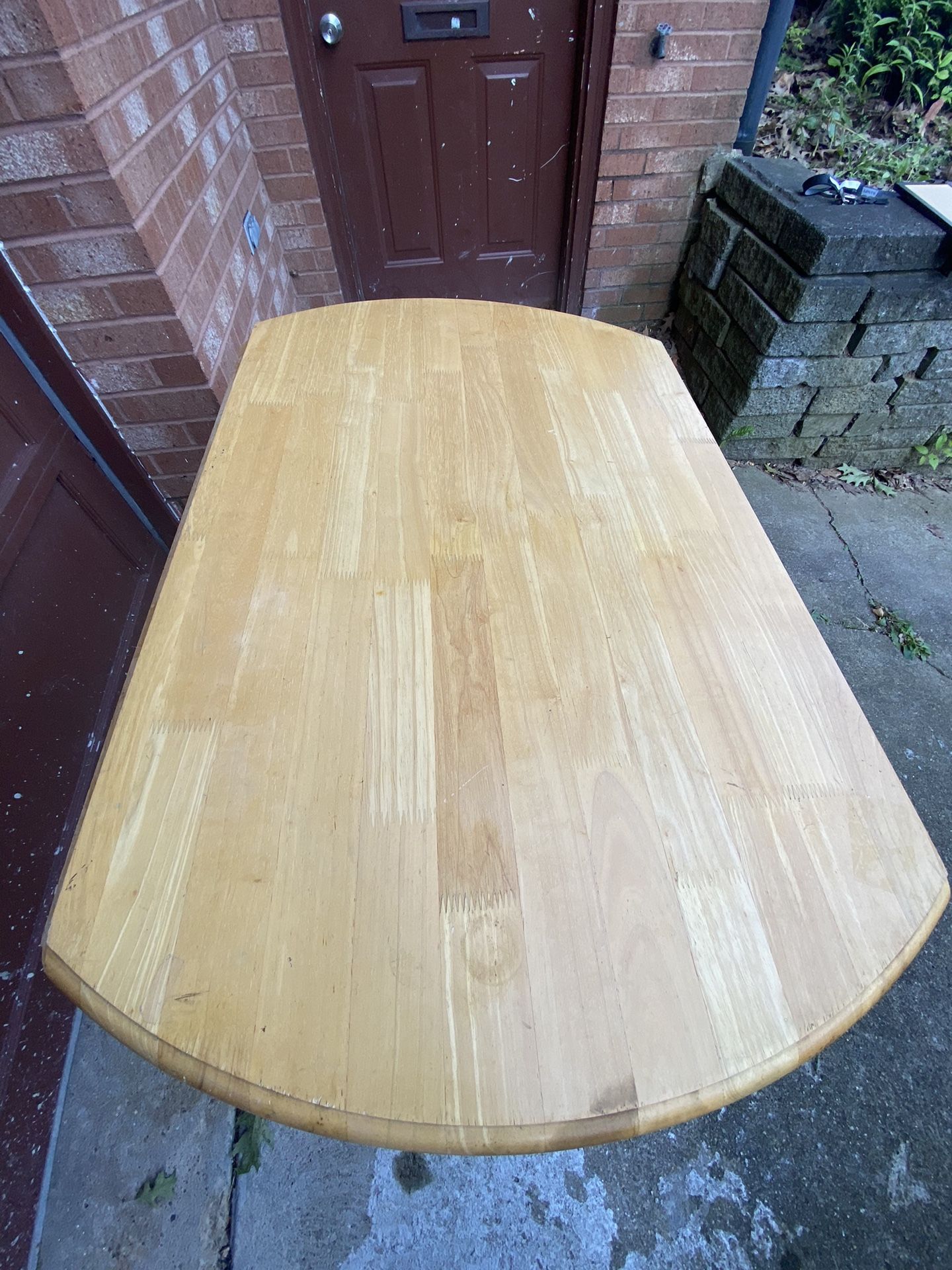 Solid Wood Folding Kitchen Table With 2 Chairs