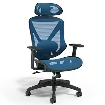 Staples® Dexley Ergonomic Mesh Swivel Task Chair, Blue