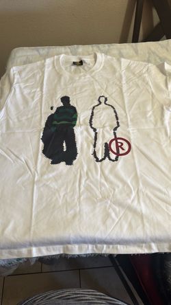 White Graphic T-Shirt with Figure Print