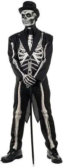 Men’s Halloween Skeleton Suit Costume (large)