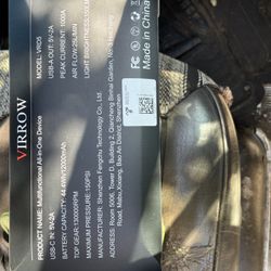 Jump Start Arrancador De Carros Con Compresor, Lampara Y Mas! Tire Inflator Portable Air Compressor with Electric Air Duster and Car Jump Starter