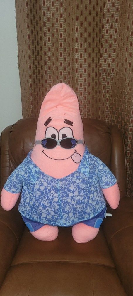 Very rare Nanco Beach Patrick Star 3 ft SpongeBob plush 2006