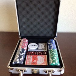 Poker Set with aluminum travel Case Brand New 