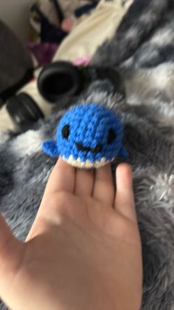 tiny crochet whale