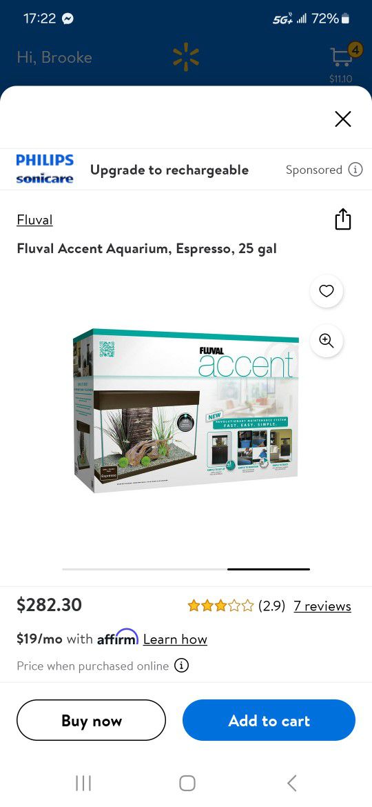 Fluval Accent 25 Gallon With Built In Siphon