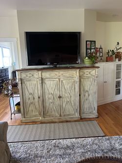 Hooker Hutch or T V console storage cabinet